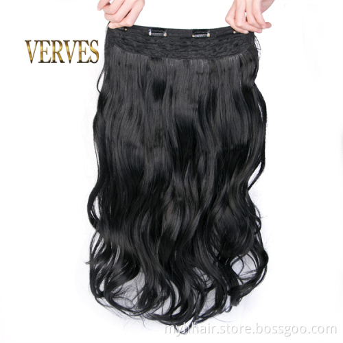 High Temperature Synthetic Hairpiece Clip In Hair Extensions Body Wave Hair Corn Wavy Long easy wear Synthetic Hair